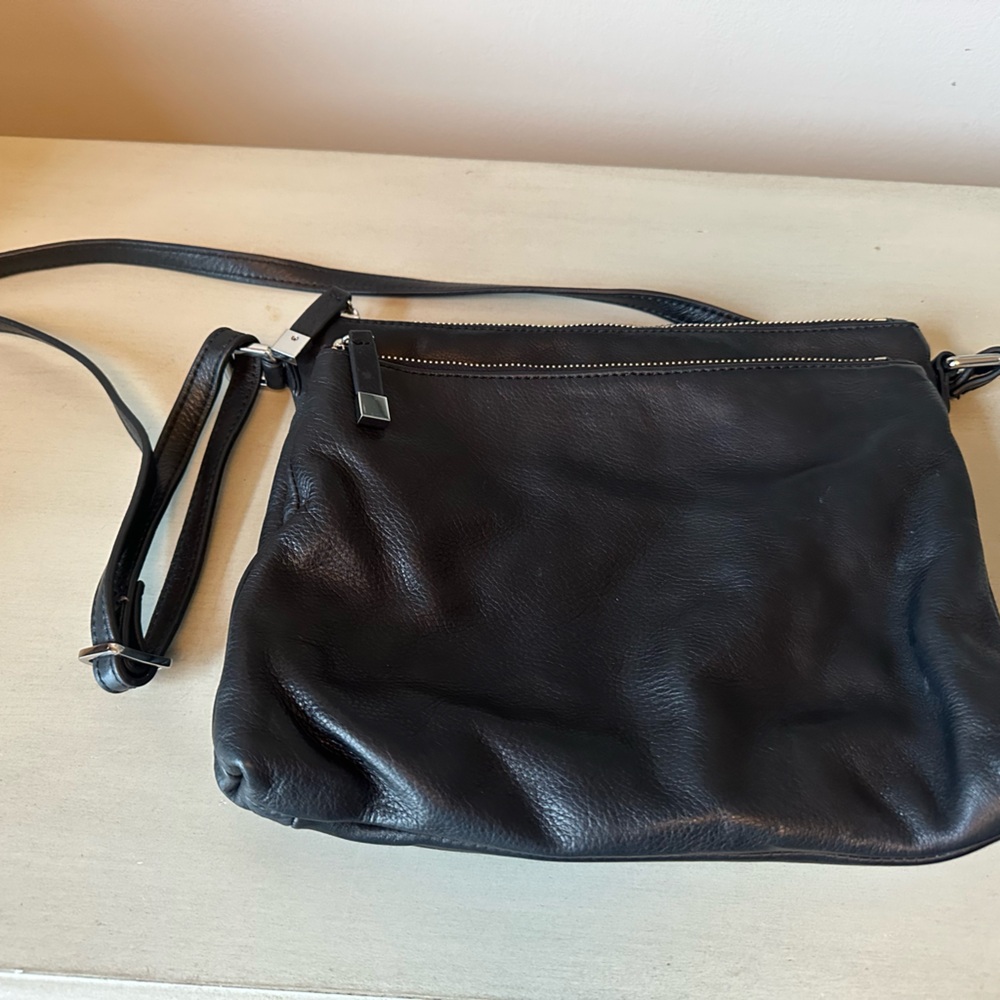 Margot genuine leather crossbody purse black